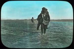 Image: Water In Spring at Cape Sheridan [Bartlett carrying woman]